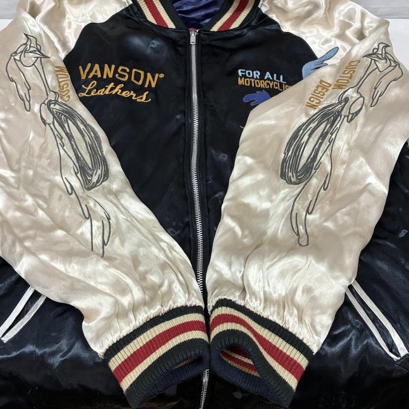 ヴァンソン VANSON ジャケット、上着 ジャンパー、ブルゾン ルーニー・テューンズ LOONEY TUNES レーヨン サテン リバーシブル スカジャン XXL メンズ USED 古着 中古 50164281