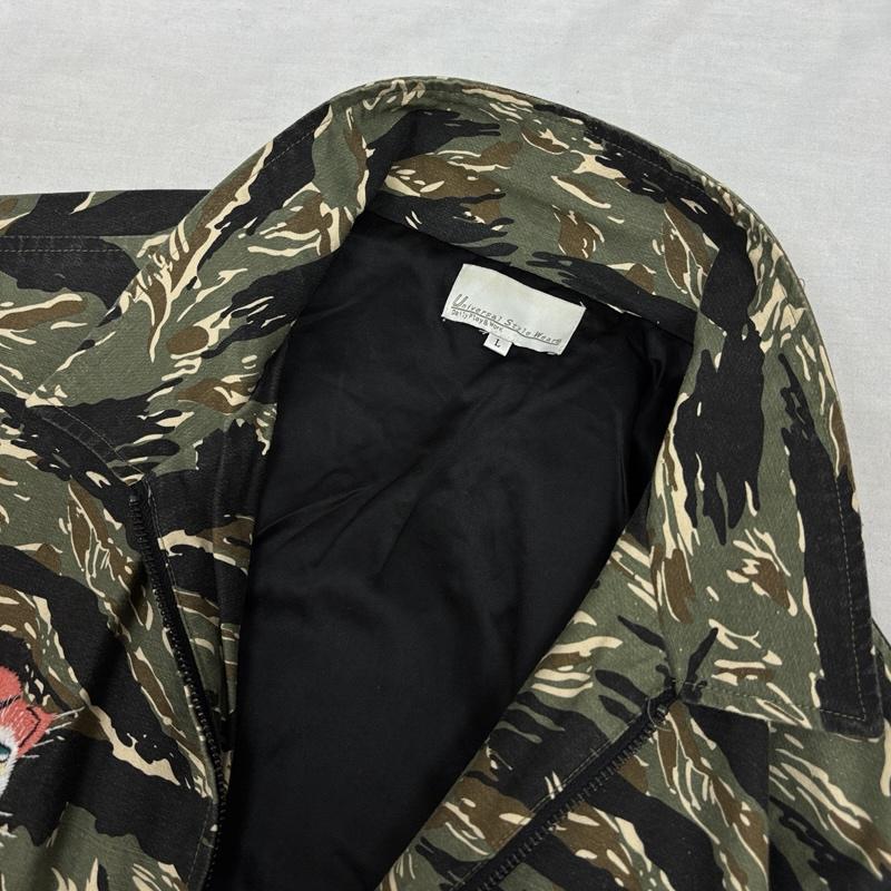 古着 USED ジャケット、上着 ジャンパー、ブルゾン Universal Style Wear タイガーカモフラ 迷彩 ベトジャン ジャケット 和柄 刺繍 643024 L カモフラージュ柄・迷彩 メンズ USED 古着 中古 50164287