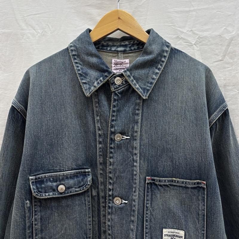 古着 USED ジャケット、上着 ジャンパー、ブルゾン STRASSBURGER＆CO ストラスバーガー デニム カバーオール ワーク ジャケット L メンズ USED 古着 中古 50164292