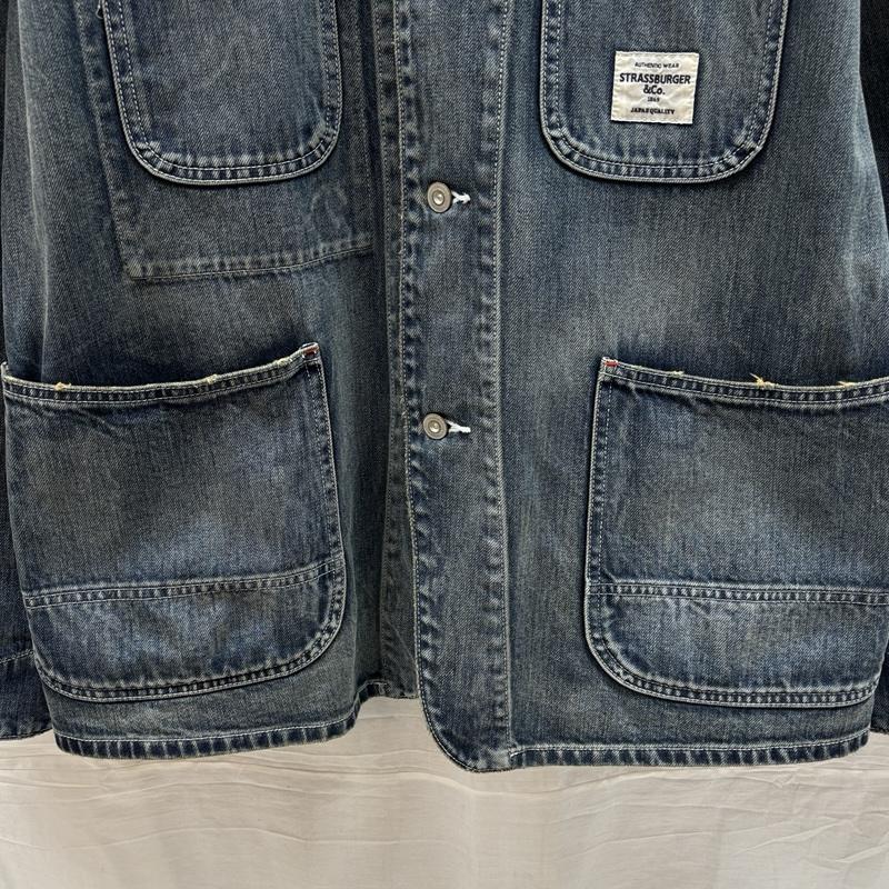 古着 USED ジャケット、上着 ジャンパー、ブルゾン STRASSBURGER＆CO ストラスバーガー デニム カバーオール ワーク ジャケット L メンズ USED 古着 中古 50164292