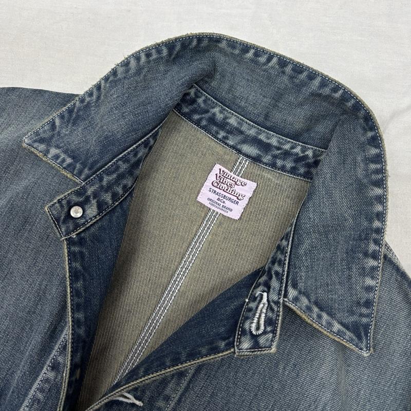 古着 USED ジャケット、上着 ジャンパー、ブルゾン STRASSBURGER＆CO ストラスバーガー デニム カバーオール ワーク ジャケット L メンズ USED 古着 中古 50164292