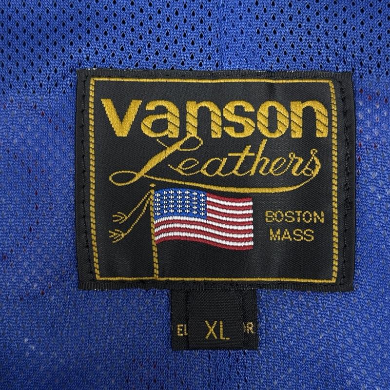ヴァンソン VANSON シャツ、ブラウス 半袖 ロゴ 刺繍 ジップアップ 半袖 シャツ ジャケット メッシュライナー ショート丈 XL 紺 / ネイビー / navy メンズ USED 古着 中古 50164298