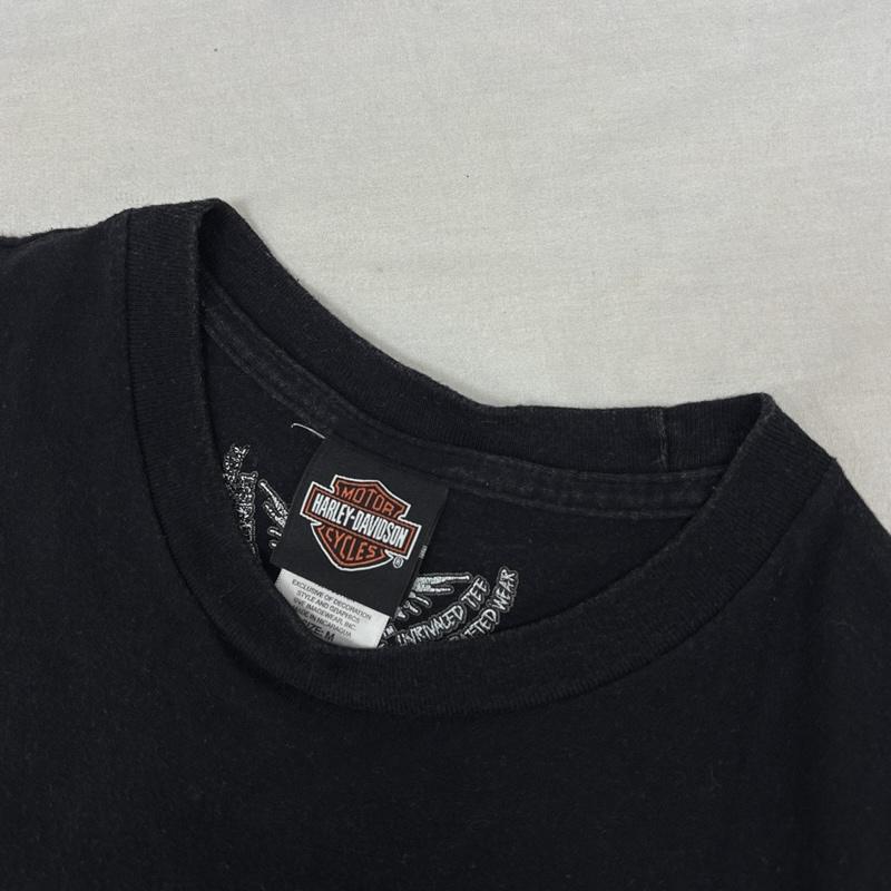 ハーレーダビッドソン Harley-Davidson Tシャツ 半袖 2016 ANNUAL DEALER MEETING BOSTON ボストン ロゴ クルーネック Tシャツ M 黒 / ブラック / black メンズ USED 古着 中古 50164300