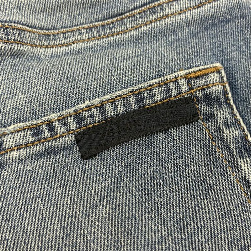 プラダ PRADA パンツ デニム、ジーンズ ストレッチ ストレート デニムパンツ ジッパーフライ ダメージ加工 GEP083 34インチ メンズ USED 古着 中古 50164306