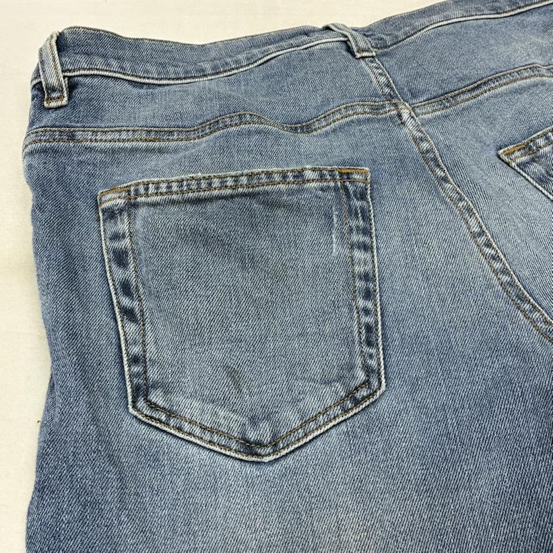 プラダ PRADA パンツ デニム、ジーンズ ストレッチ ストレート デニムパンツ ジッパーフライ ダメージ加工 GEP083 34インチ メンズ USED 古着 中古 50164306