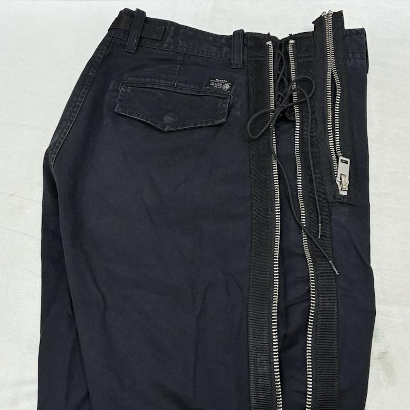 ディーゼル DIESEL ボトムス ボトムス ジップギミック サイド レースアップ コットン ミリタリー パンツ 28インチ メンズ USED 古着 中古 50164309