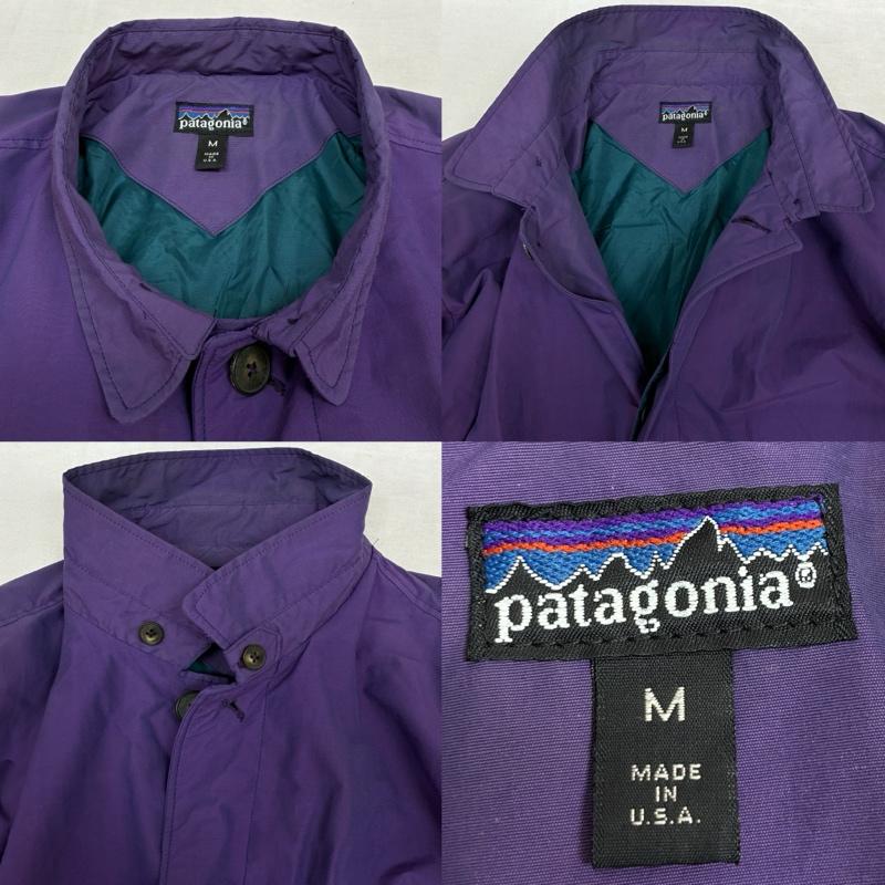 パタゴニア patagonia コート コート一般 00s 2000AW USA製 City Raincoat シティ レインコート 86061 エッグプラント ステンカラー M メンズ USED 古着 中古 50164310