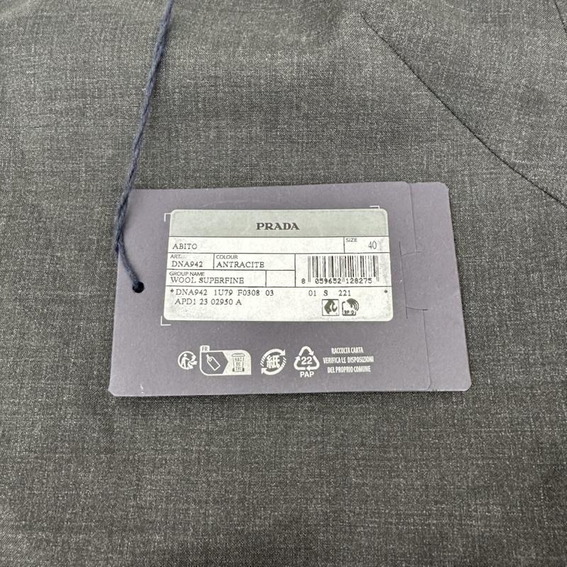 プラダ PRADA ワンピース ミニスカート ウール キャミ ワンピース DNA942 40 黒 / ブラック / black X ダークグレー / ダークグレー / レディース USED 古着 中古 50164313
