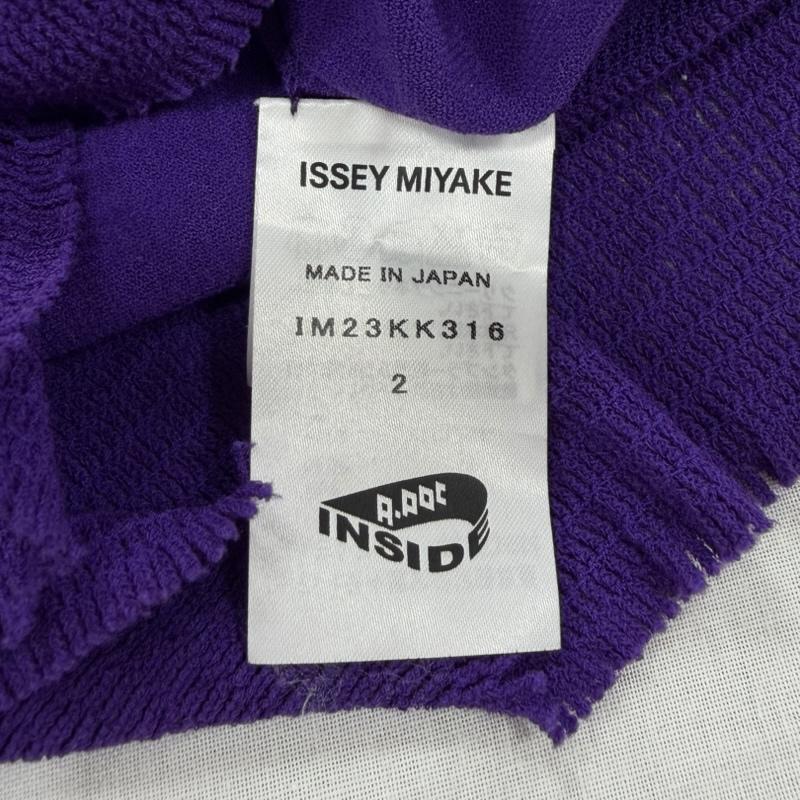 イッセイミヤケ ISSEY MIYAKE ニット、セーター 長袖 A-POC 長袖 タートル メッシュ 薄手 デザイン ニット カットソー IM23KK316 2 無地 紫 / パープル / purple レディース USED 古着 中古 50164318