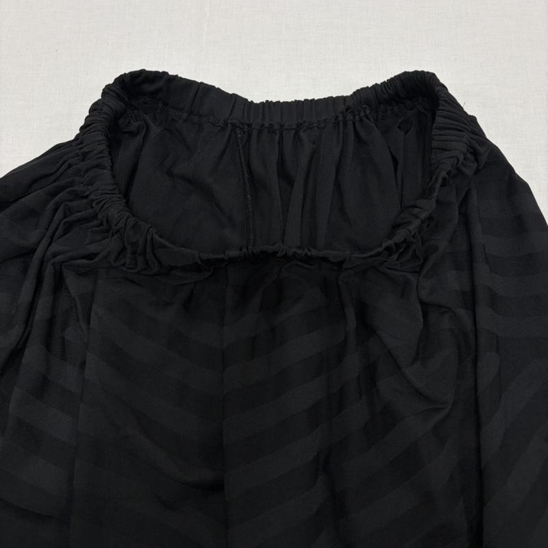 イッセイミヤケ ISSEY MIYAKE パンツ サルエルパンツ ストライプ サルエルパンツ イージーパンツ ウエストゴム IM41JF522 日本製 2 ストライプ 黒 / ブラック / black レディース USED 古着 中古 50164322
