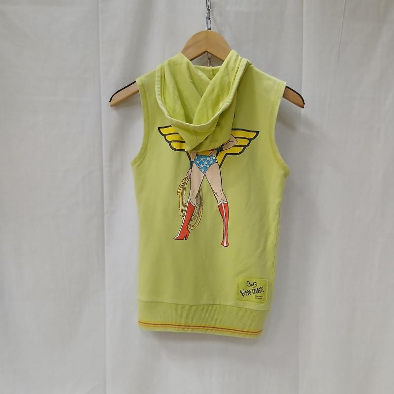 ドルチェアンドガッバーナ DOLCE&GABBANA パーカー 半袖 ワンダーウーマン ノースリーブ パーカー y2k XS 緑 / グリーン / green レディース USED 古着 中古 50164326