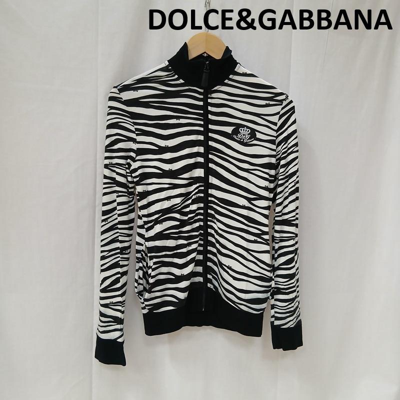ドルチェアンドガッバーナ DOLCE&GABBANA ジャケット、上着 ジャンパー、ブルゾン ボーダー ゼブラ ジップアップ ジャケット クラウン 王冠 y2k XS 白 / ホワイト / white X 黒 / ブラック / black レディース USED 古着 中古 50164327