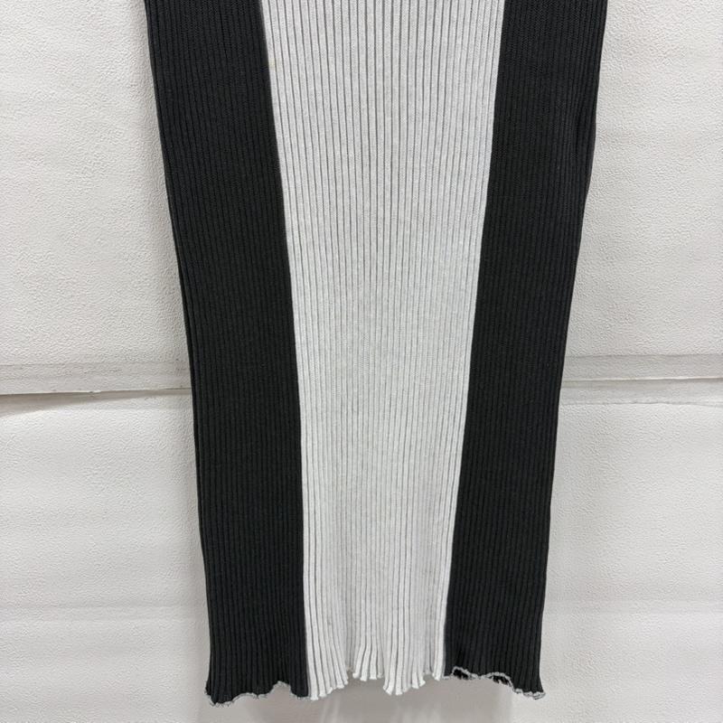 イッセイミヤケ ISSEY MIYAKE ワンピース ロングスカート 半袖 プリーツ デザイン ロング ワンピース IM52KH502 日本製 2 白 / ホワイト / white X 黒 / ブラック / black X 灰 / グレー / gray レディース USED 古着 中古 50164330