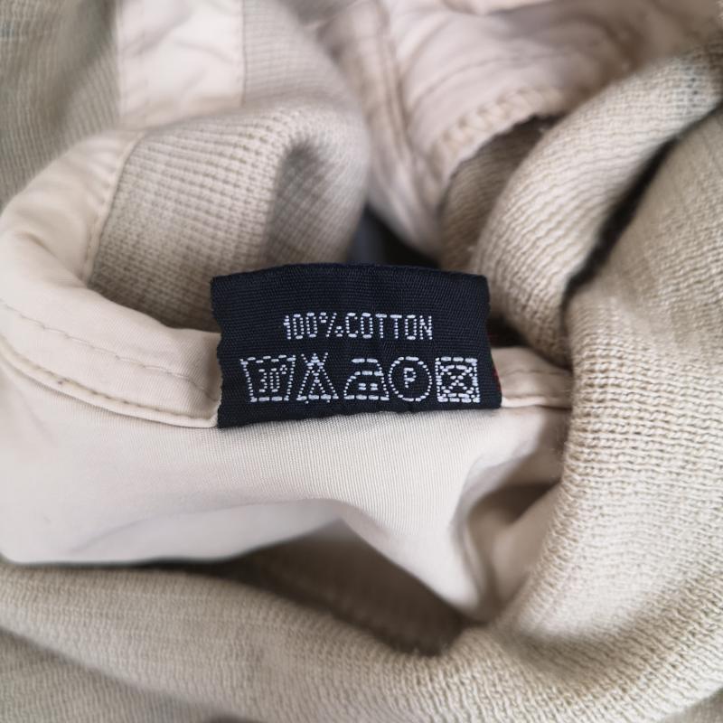 ラコステ LACOSTE ニット、セーター 長袖 緑ワニ ロゴパッチ ワンポイント ボーダー ニット セーター ポロシャツ L ベージュ / ベージュ / beige メンズ USED 古着 中古 50164335