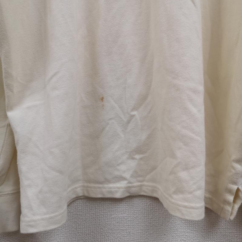ラルフローレン RALPHLAUREN ポロシャツ 長袖 ロゴ刺繍 プロダクトタグ 布タグ ライン切り替え M 白 / ホワイト / white メンズ USED 古着 中古 50164336