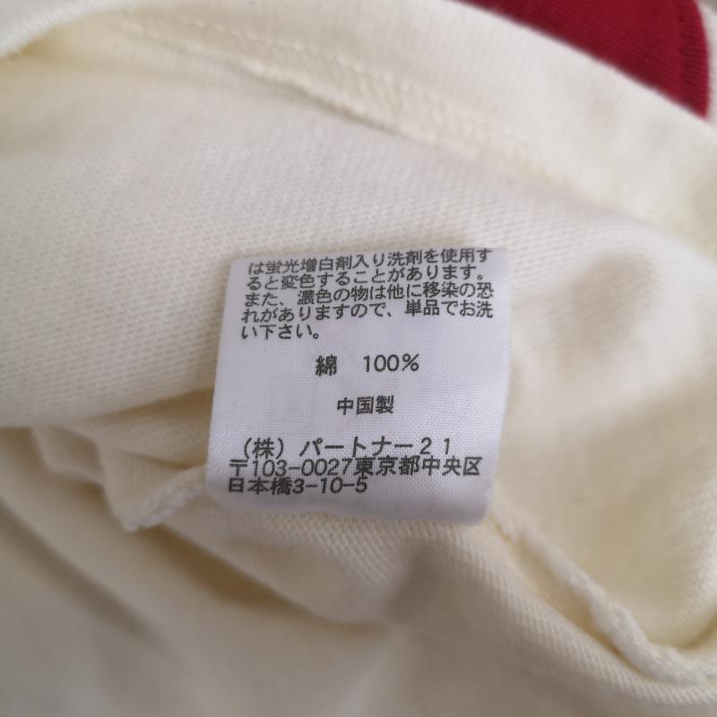 ラルフローレン RALPHLAUREN ポロシャツ 長袖 ロゴ刺繍 プロダクトタグ 布タグ ライン切り替え M 白 / ホワイト / white メンズ USED 古着 中古 50164336