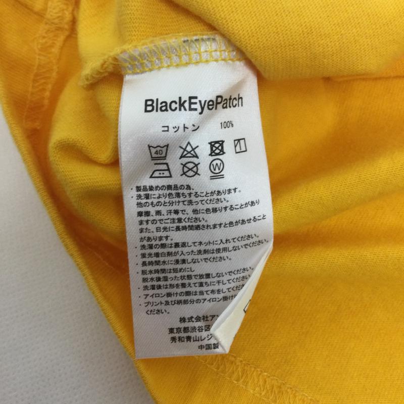 ブラックアイパッチ BlackEyePatch Tシャツ 半袖 THE BLACK EYE PATCH HOT Tシャツ XL ロゴ、文字 黄 / イエロー / yellow メンズ USED 古着 中古 50164345
