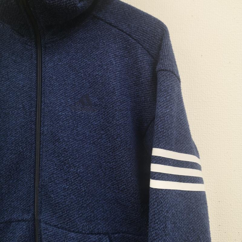 アディダス adidas パーカー 長袖 スリースストライプ 3本線 ニット フリース フルジップ DM8544 S 青 / ブルー / blue メンズ USED 古着 中古 50164347