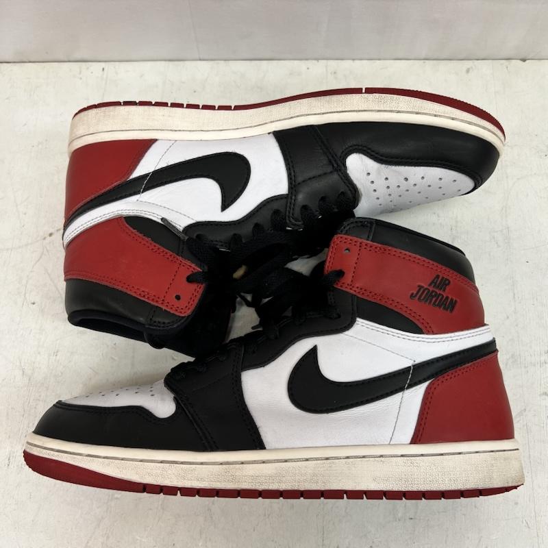 ナイキ NIKE スニーカー スニーカー AIR JORDAN 1 RETRO HIGH OG エアジョーダン つま黒 DZ5485-106 28.0cm 白 / ホワイト / white X 黒 / ブラック / black X 赤 / レッド / red メンズ USED 古着 中古 50164362
