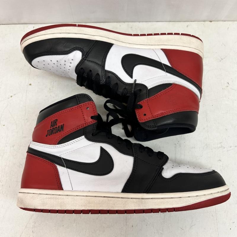 ナイキ NIKE スニーカー スニーカー AIR JORDAN 1 RETRO HIGH OG エアジョーダン つま黒 DZ5485-106 28.0cm 白 / ホワイト / white X 黒 / ブラック / black X 赤 / レッド / red メンズ USED 古着 中古 50164362