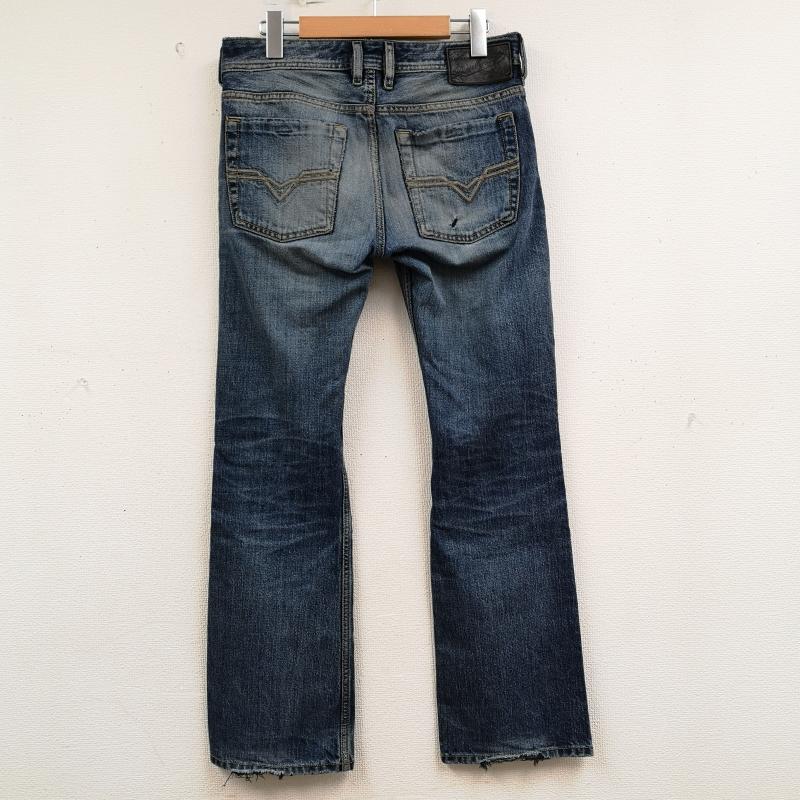ディーゼル DIESEL パンツ デニム、ジーンズ ウォッシュ加工 ダメージ加工 コインポケット フレア 00E7040M002 28インチ インディゴ / インディゴ / Indigo メンズ USED 古着 中古 50164367