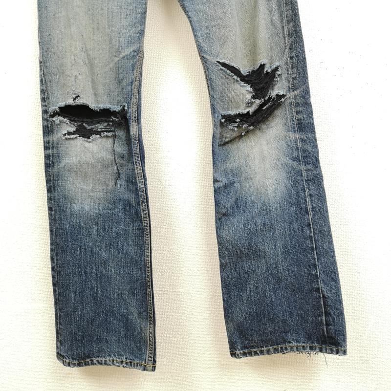 ディーゼル DIESEL パンツ デニム、ジーンズ ウォッシュ加工 ダメージ加工 コインポケット フレア 00E7040M002 28インチ インディゴ / インディゴ / Indigo メンズ USED 古着 中古 50164367