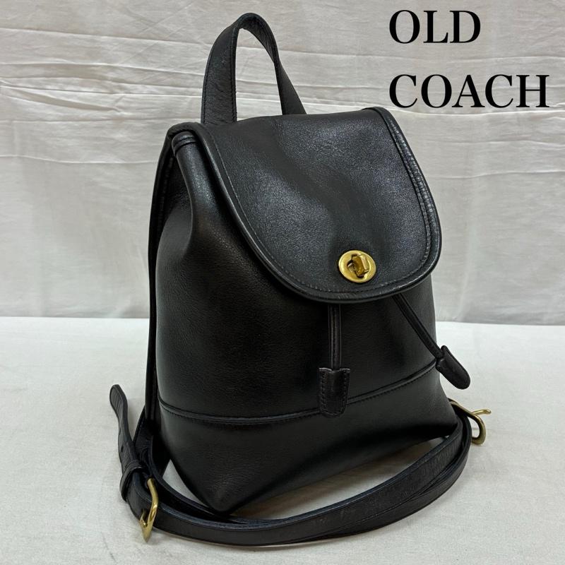コーチ COACH リュックサック、デイパック リュックサック、デイバッグ オールド 90s 95年 USA製 ターンロック レザー リュック 9960 - レディース USED 古着 中古 50164370