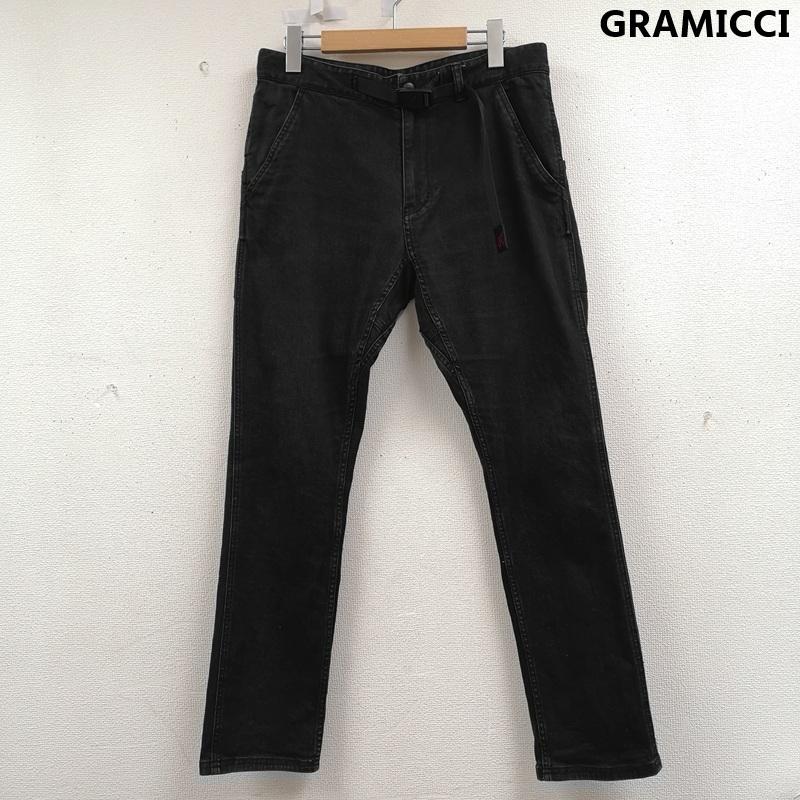 グラミチ GRAMICCI パンツ デニム、ジーンズ Mt Design3776 ストレート ウェビングベルト ガゼットクロッチ GMP-16F123 M 黒 / ブラック / black メンズ USED 古着 中古 50164372