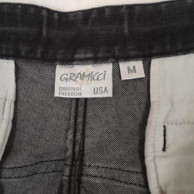 グラミチ GRAMICCI パンツ デニム、ジーンズ Mt Design3776 ストレート ウェビングベルト ガゼットクロッチ GMP-16F123 M 黒 / ブラック / black メンズ USED 古着 中古 50164372