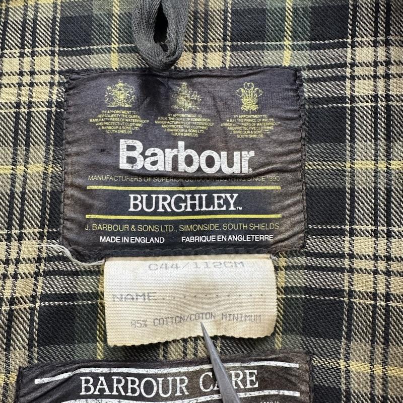 バーブァー Barbour コート コート一般 BURGHLEY ワックス オイルド コート - オリーブグリーン / オリーブグリーン / メンズ USED 古着 中古 50164378