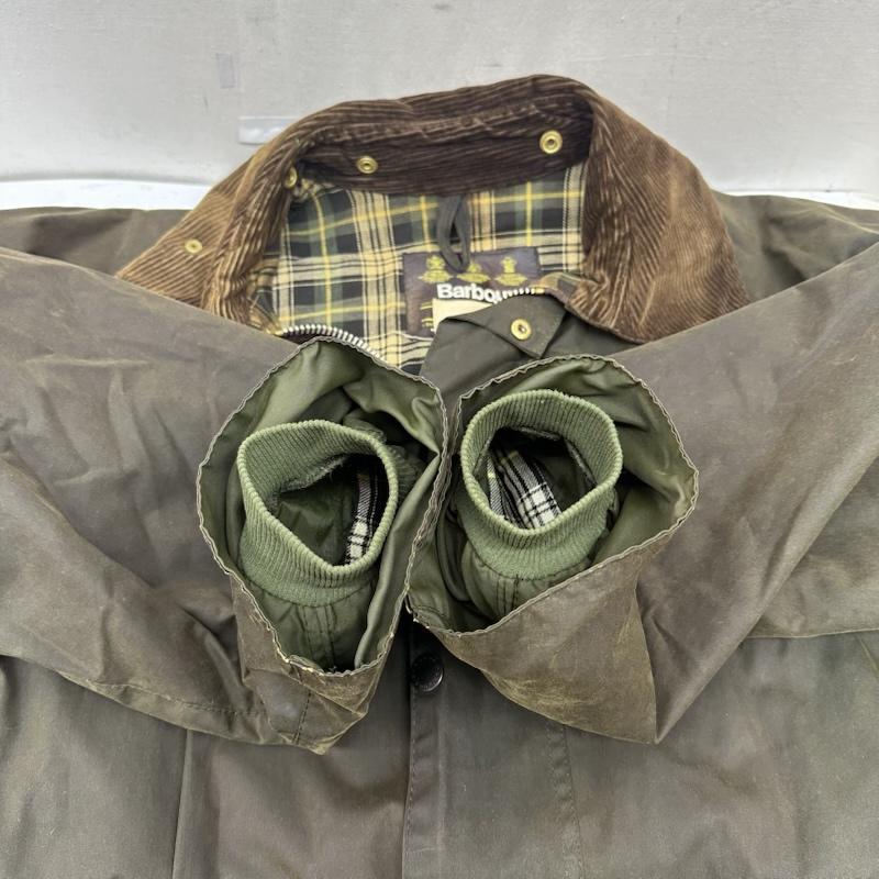 バーブァー Barbour コート コート一般 BURGHLEY ワックス オイルド コート - オリーブグリーン / オリーブグリーン / メンズ USED 古着 中古 50164378