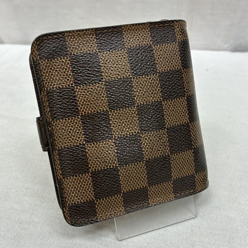 ルイヴィトン LOUIS VUITTON 財布 二つ折り ダミエ エベヌ コンパクト ジップ ウォレット N61668 ラウンドファスナー 二つ折り 財布 - メンズ USED 古着 中古 50164379