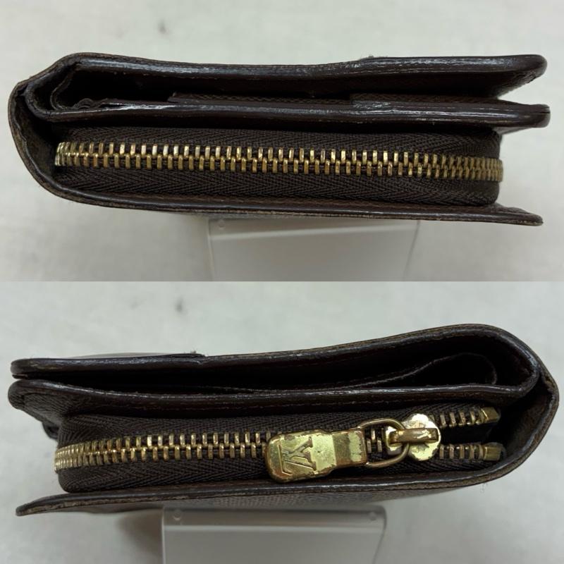 ルイヴィトン LOUIS VUITTON 財布 二つ折り ダミエ エベヌ コンパクト ジップ ウォレット N61668 ラウンドファスナー 二つ折り 財布 - メンズ USED 古着 中古 50164379