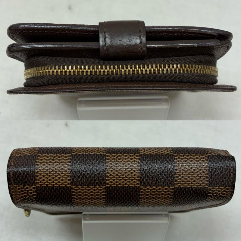 ルイヴィトン LOUIS VUITTON 財布 二つ折り ダミエ エベヌ コンパクト ジップ ウォレット N61668 ラウンドファスナー 二つ折り 財布 - メンズ USED 古着 中古 50164379