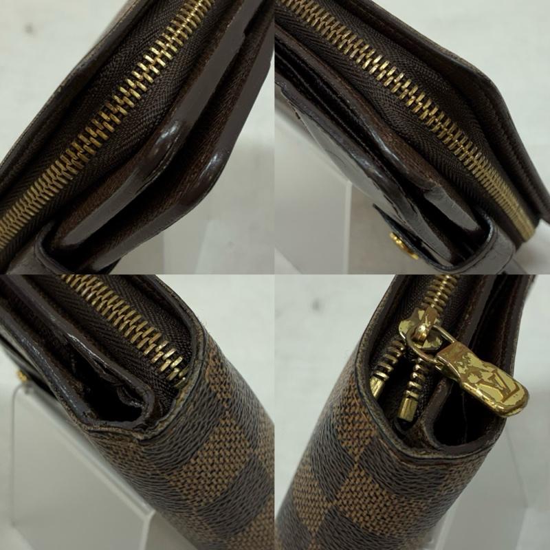 ルイヴィトン LOUIS VUITTON 財布 二つ折り ダミエ エベヌ コンパクト ジップ ウォレット N61668 ラウンドファスナー 二つ折り 財布 - メンズ USED 古着 中古 50164379