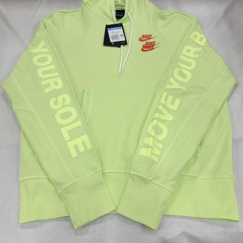 ナイキ NIKE パーカー 長袖 AS M NSW FT CREW HOODIE WTOUR スマイリーマーク ロゴ 刺繍 両面プリント フーディー パーカー DA0932-383 M ロゴ、文字 X プリント X 刺繍 黄緑 / イエローグリーン / X 橙 / オレンジ / orange メンズ USED 古着 中古 50164382