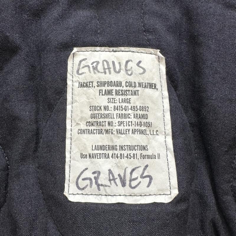 古着 USED ジャケット、上着 ジャンパー、ブルゾン US.NAVY 実物 難燃 アラミド ミリタリー シップボード ジャケット 2014年製 Valley Apparel L 紺 / ネイビー / navy メンズ USED 古着 中古 50164387
