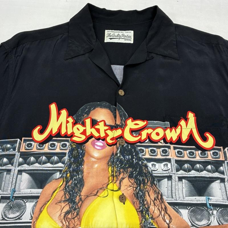 ワコマリア WACKO MARIA シャツ、ブラウス 半袖 22ss Mighty Crown マイティークラウン S/S HAWAIIAN SHIRT オープンカラー アロハシャツ L メンズ USED 古着 中古 50164389