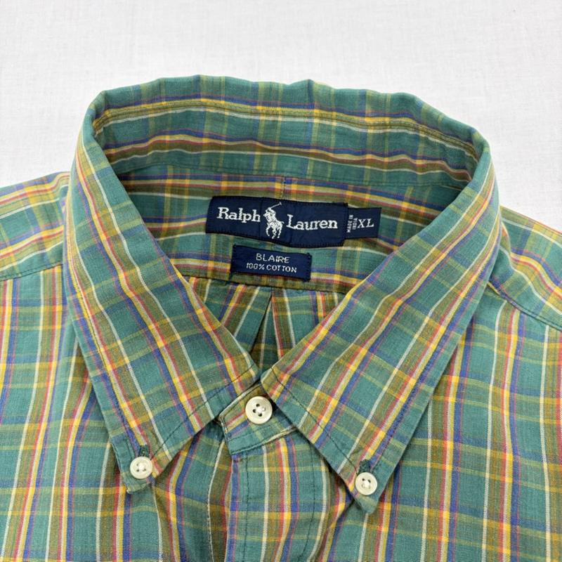 ポロラルフローレン POLO RALPH LAUREN シャツ、ブラウス 長袖 長袖 BLAIRE ボタンダウンシャツ ポニー刺繍 ビッグサイズ XL チェック X ワンポイント X ロゴ、文字 X 刺繍 マルチカラー / マルチカラー / multicolor メンズ USED 古着 中古 50164390