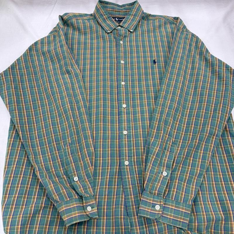 ポロラルフローレン POLO RALPH LAUREN シャツ、ブラウス 長袖 長袖 BLAIRE ボタンダウンシャツ ポニー刺繍 ビッグサイズ XL チェック X ワンポイント X ロゴ、文字 X 刺繍 マルチカラー / マルチカラー / multicolor メンズ USED 古着 中古 50164390