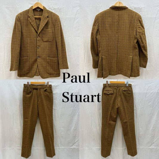 ポールスチュアート PAUL STUART スーツ パンツスーツ ウール チェック 3B テーラード ジャケット M スラックス 48 セットアップ スーツ - メンズ USED 古着 中古 50164391