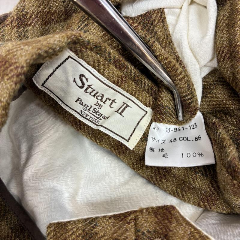 ポールスチュアート PAUL STUART スーツ パンツスーツ ウール チェック 3B テーラード ジャケット M スラックス 48 セットアップ スーツ - メンズ USED 古着 中古 50164391