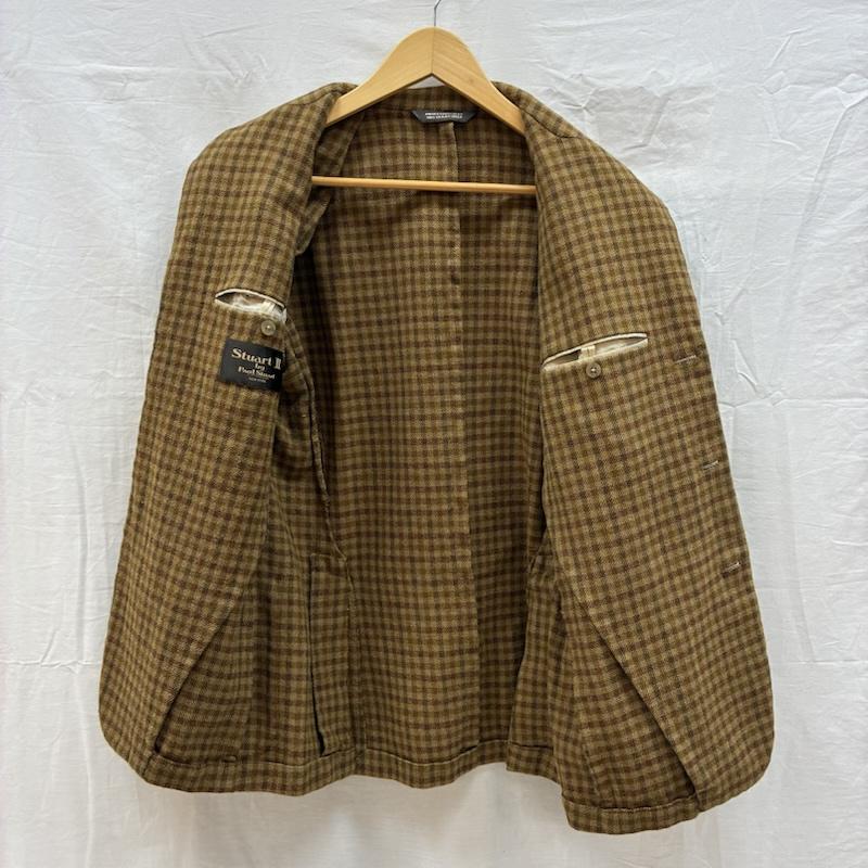 ポールスチュアート PAUL STUART スーツ パンツスーツ ウール チェック 3B テーラード ジャケット M スラックス 48 セットアップ スーツ - メンズ USED 古着 中古 50164391