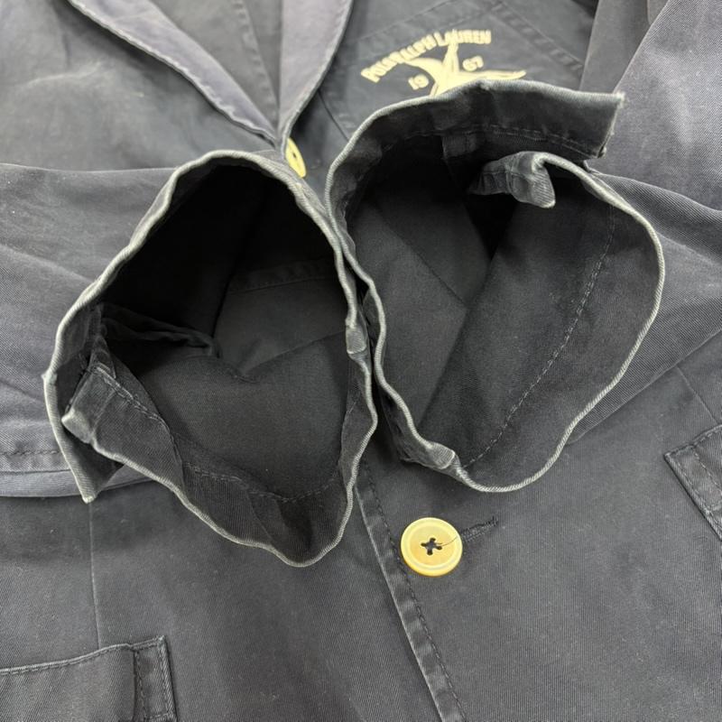 ポロバイラルフローレン Polo by RALPH LAUREN ジャケット、上着 ジャケット、ブレザー 90s R.L.Y.C.テーラード ジャケット ロゴ 刺繍 ヨットクラブ フェード ヴィンテージ 38 ロゴ、文字 X 刺繍 紺 / ネイビー / navy X 白 / ホワイト / white メンズ USED 古着 中古 50164392