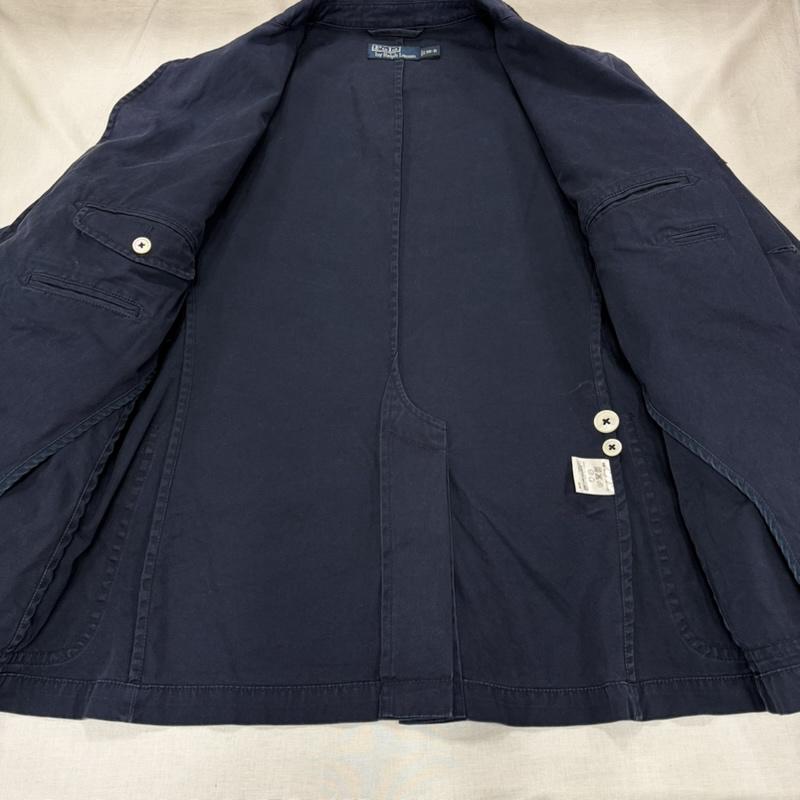 ポロバイラルフローレン Polo by RALPH LAUREN ジャケット、上着 ジャケット、ブレザー 90s R.L.Y.C.テーラード ジャケット ロゴ 刺繍 ヨットクラブ フェード ヴィンテージ 38 ロゴ、文字 X 刺繍 紺 / ネイビー / navy X 白 / ホワイト / white メンズ USED 古着 中古 50164392