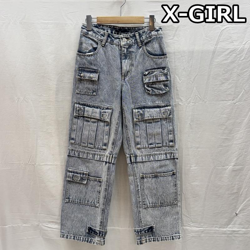 エックスガール X-girl ボトムス ボトムス 105241031016 マルチ ポケット デニム パンツ MULTI POCKET DENIM PANTS XS レディース USED 古着 中古 50164402