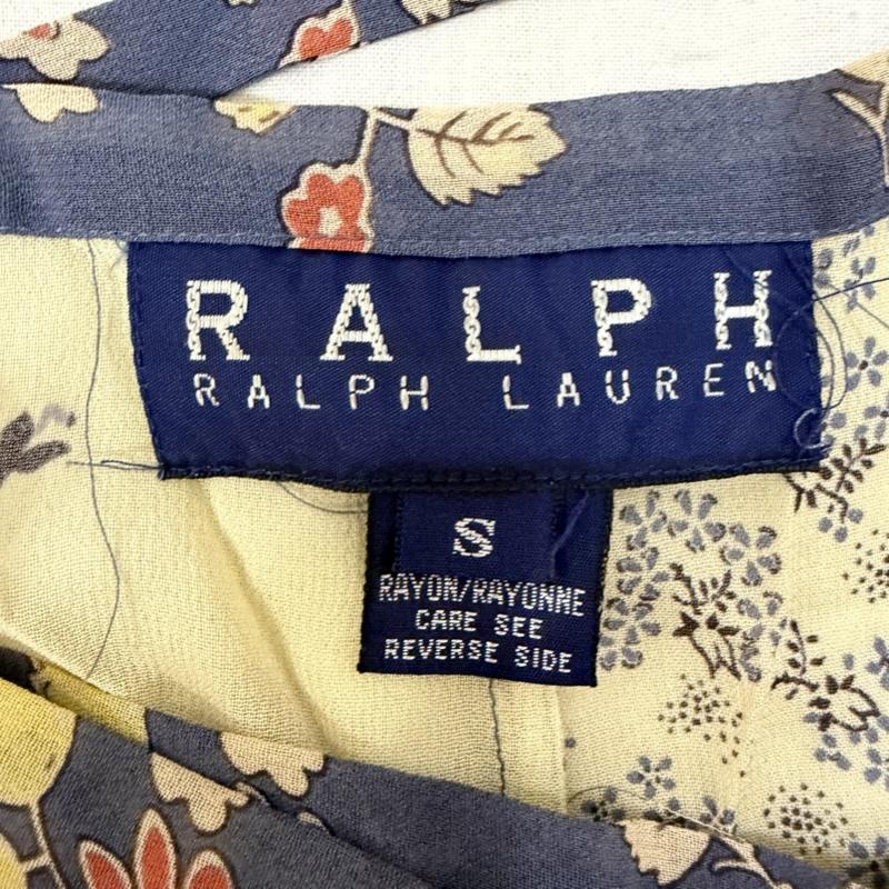 ラルフローレン RALPHLAUREN スカート ロングスカート RALPH RALPHLAUREN インパクト21製 パネルデザイン ラップスカート 花柄 ブルー レーヨン S 花柄 青 / ブルー / blue レディース USED 古着 中古 50164408
