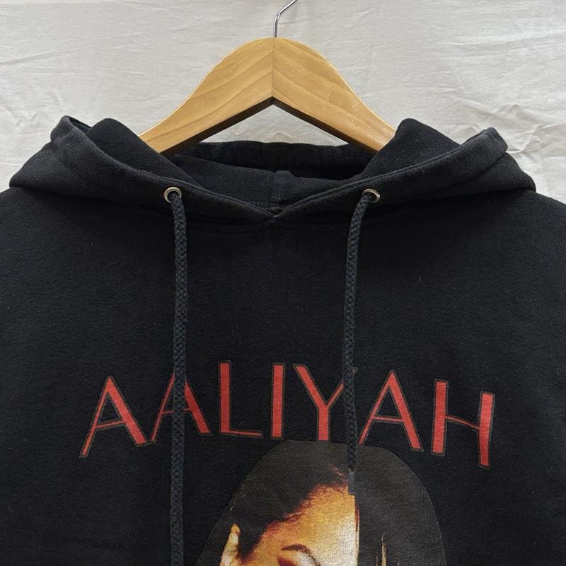 エックスガール X-girl パーカー 長袖 05194217 19AW AALIYAH アリーヤ スウェット プルオーバー フーディ パーカー 2 黒 / ブラック / black レディース USED 古着 中古 50164412