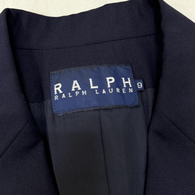 ラルフローレン RALPHLAUREN スーツ パンツスーツ RALPH RALPHLAUREN インパクト21製 シングルスーツ セットアップ スカートスーツ navy 9号 9号 無地 紺 / ネイビー / navy レディース USED 古着 中古 50164430