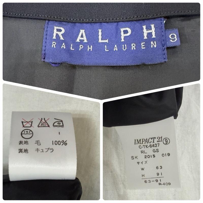 ラルフローレン RALPHLAUREN スーツ スーツ RALPH RALPHLAUREN インパクト21製 ナポレオンジャケット スカートスーツ black ※上下サイズ違い - 無地 黒 / ブラック / black レディース USED 古着 中古 50164433